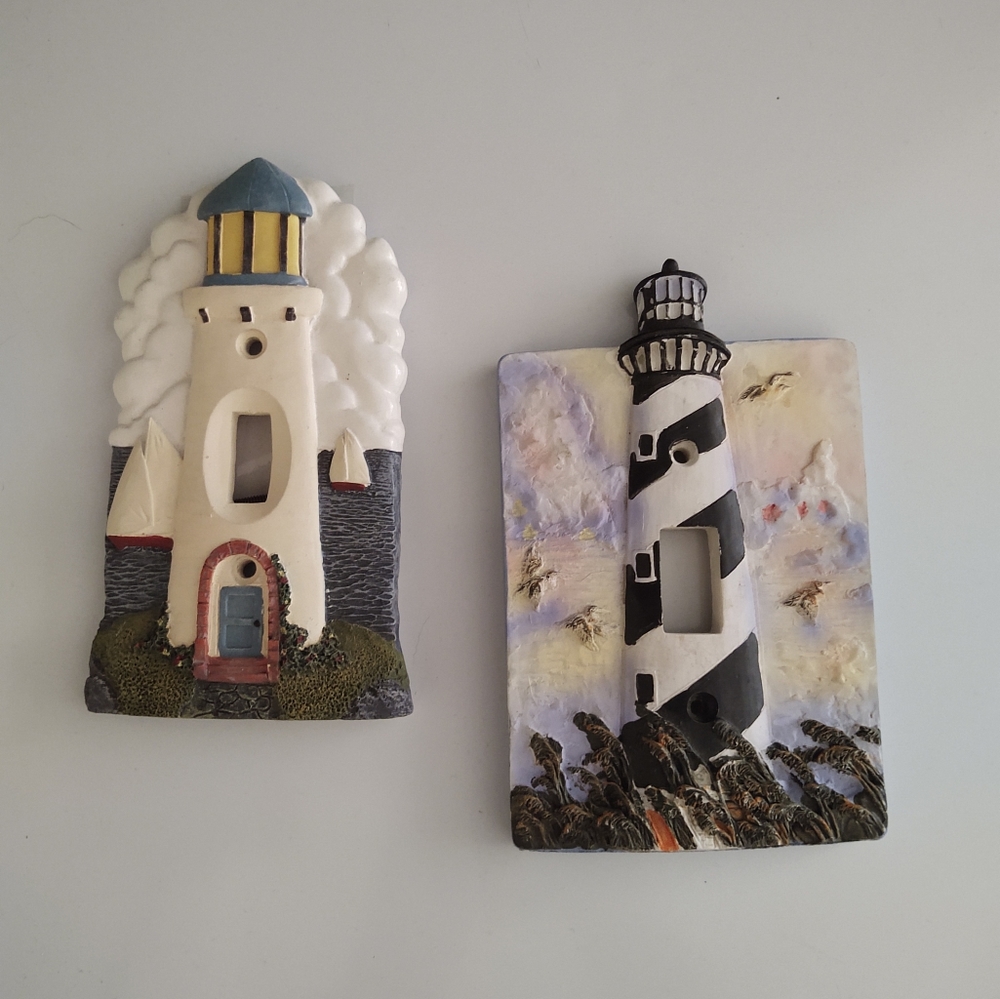 Nautical Boat Lighthouse Light Switchplate Set OCEAN SEASIDE Home Decor
